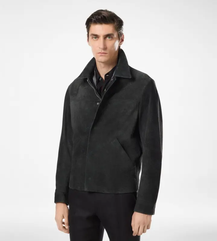 BRUSHED SUEDE WORKWEAR JACKET SHADOW online